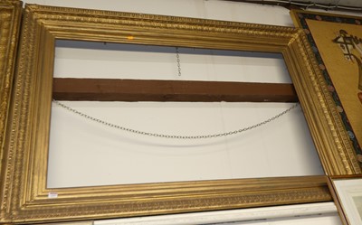 Lot 1018 - A gilt composition picture frame, circa 1900,...