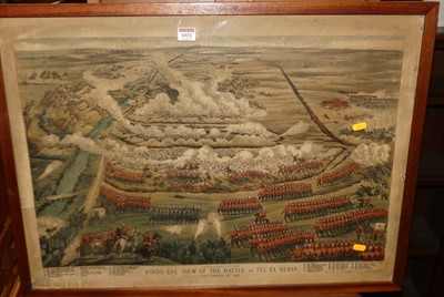 Lot 1021 - A birds-eye view of the Battle of Tel-el-Kebir,...