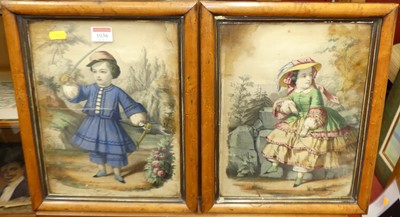 Lot 1036 - A pair of late 19th century French colour...