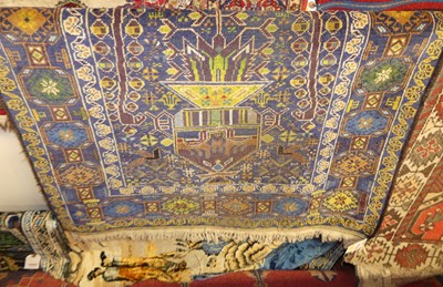 Lot 1178 - Two Kazak rugs, the first red, grey & cream...