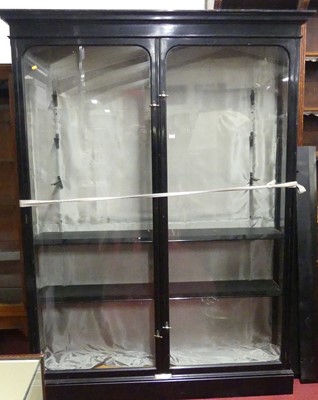 Lot 1189 - A large early 20th century ebonised double...