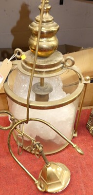 Lot 1072 - A pair of gilt metal four-tier electroliers,...