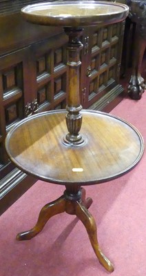 Lot 1211 - An Edwardian walnut oval two-tier occasional...