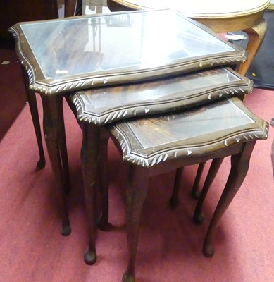 Lot 1217 - A contemporary nest of three occasional tables,...