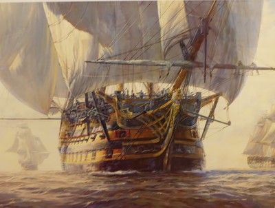 Lot 1091 - Jeff Hunt - Nelson's Ships, a set of three...