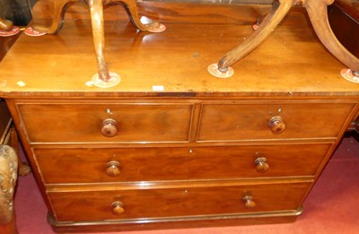 Lot 1219 - A mid-Victorian mahogany round cornered ledge...