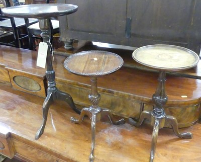 Lot 1222 - Three various contemporary mahogany pedestal...