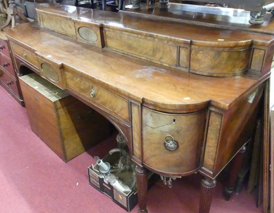 Lot 1223 - An imposing William IV mahogany and flame...