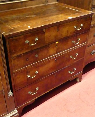 Lot 1229 - A 19th century walnut and crossbanded chest of...