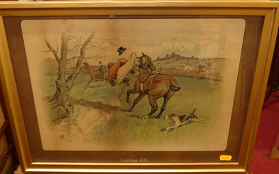 Lot 1107 - G. H. Jalland - a set of four humorous hunting...