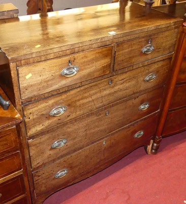 Lot 1231 - A 19th century mahogany square front chest of...