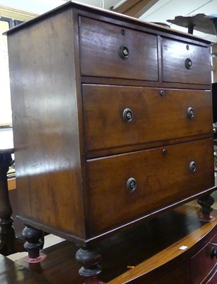 Lot 1232 - A mid-Victorian mahogany chest of two short...