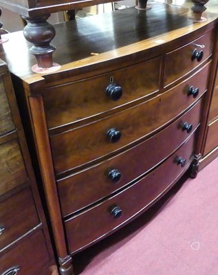 Lot 1233 - A mid-Victorian mahogany and flame mahogany...