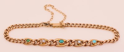 Lot 269 - An early 20th century 9ct gold curblink...