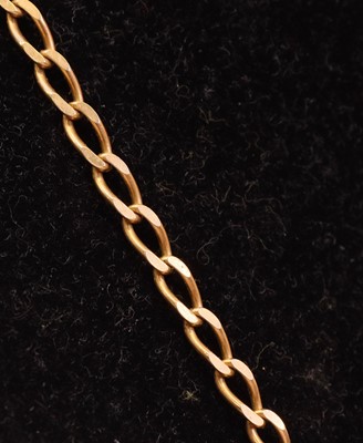 Lot 273 - A 9ct gold curblink neck chain, with lobster...