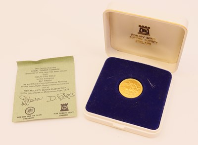 Lot 296 - An Elizabeth II gold Isle of Man issued half...
