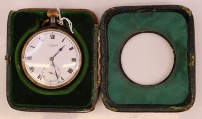 Lot 300 - A JW Benson gent's gun metal cased open face...