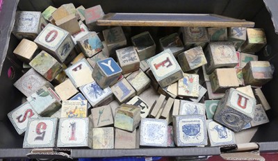 Lot 514 - A collection of vintage child's blocks, to...