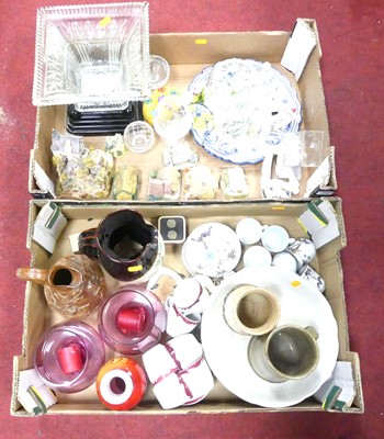 Lot 522 - Two boxes of ceramics and glass, to include a...