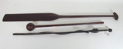 Lot 420 - An African carved hardwood knobkerrie, length...
