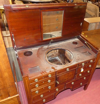 Lot 1261 - An Edwardian mahogany and satinwood inlaid...