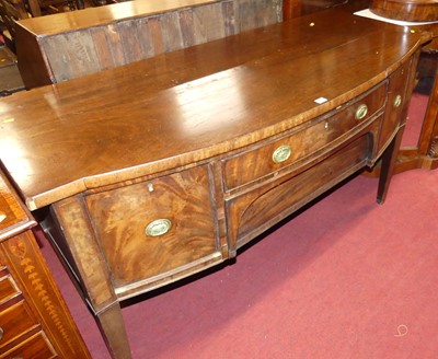 Lot 1263 - A 19th century mahogany bowfront sideboard,...