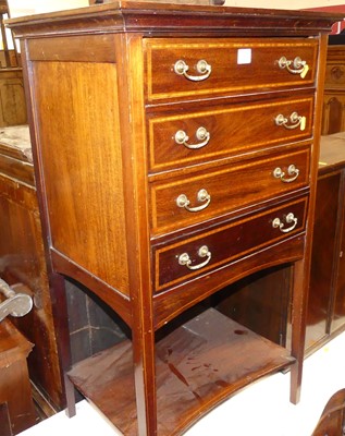 Lot 1265 - An Edwardian mahogany and satinwood inlaid...