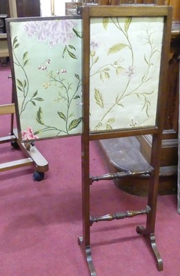 Lot 1270 - A circa 1900 mahogany framed needlework...