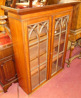 Lot 1271 - A mid-19th century mahogany double door glazed...