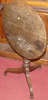 Lot 1277 - A mahogany piecrust tilt-top pedestal tripod...