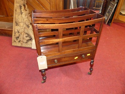 Lot 1280 - A 19th century mahogany three-division...