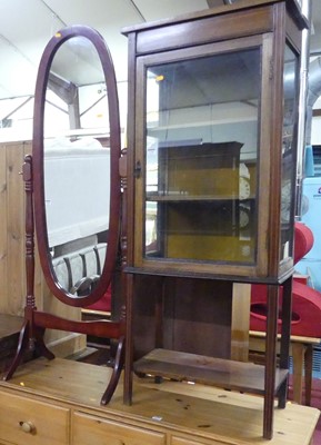 Lot 1294 - A contemporary oval cheval mirror