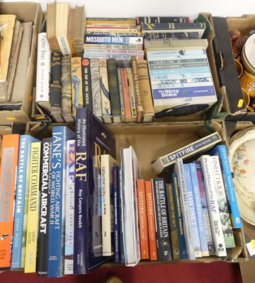 Lot 561 - Two boxes of military related books, to...