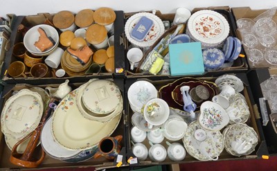Lot 560 - Four boxes of ceramics, to include Belgian...