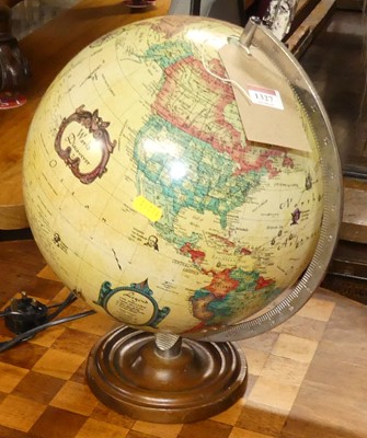 Lot 1327 - A reproduction table globe lamp