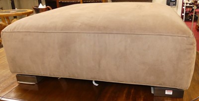 Lot 1329 - A contemporary suede fabric upholstered large...