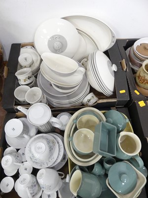 Lot 553 - Two boxes of ceramics, to include a Denby...