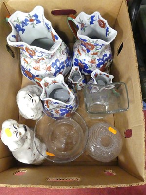Lot 575 - A box of mixed ceramics and glass, to include...
