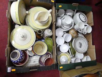 Lot 577 - Two boxes of miscellaneous ceramics, to...