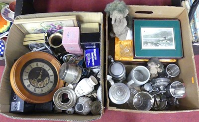 Lot 578 - Two boxes of miscellaneous items, to include a...