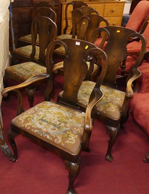 Lot 1340 - A set of eight early 20th century walnut...