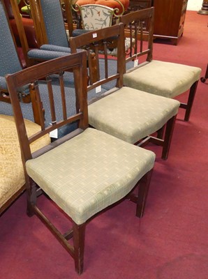 Lot 1346 - A set of three 19th century mahogany barback...