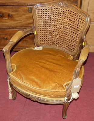 Lot 1352 - An early 20th century beech framed cane back...