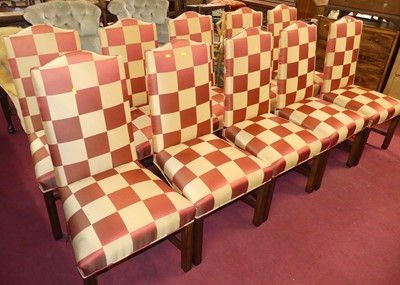 Lot 1353 - A set of ten contemporary mahogany framed and...