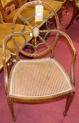 Lot 1354 - An Edwardian mahogany and floral polychrome...