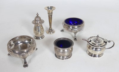 Lot 351 - A pair of 19th century silver open salts of...