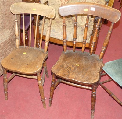 Lot 1366 - A pair of early 20th century elm and beech...