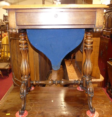 Lot 1371 - A mid-Victorian faded rosewood and inlaid...