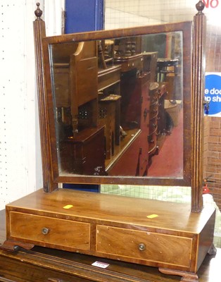 Lot 1377 - A Regency rosewood pole screen, with floral...