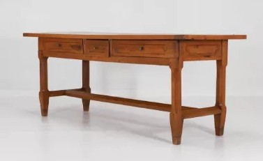 Lot 1380 - A 19th century provincial joined fruitwood...